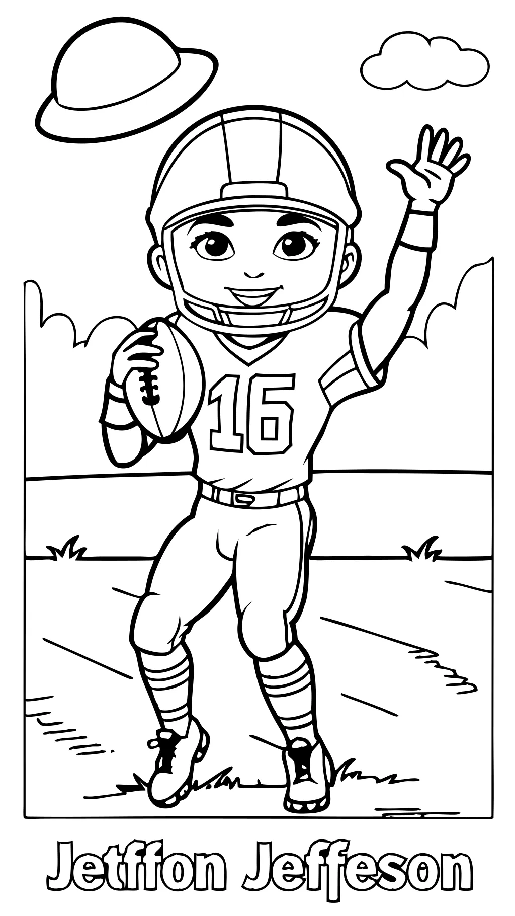 justin jefferson coloring page